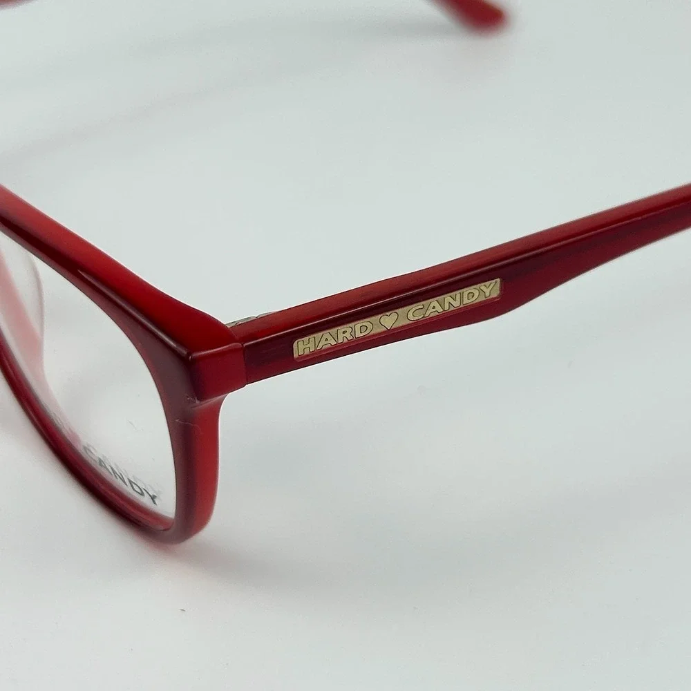 Hard Candy HC39 Womens Eyeglasses Frame Red Plastic Full Rim 53-16-135 mm